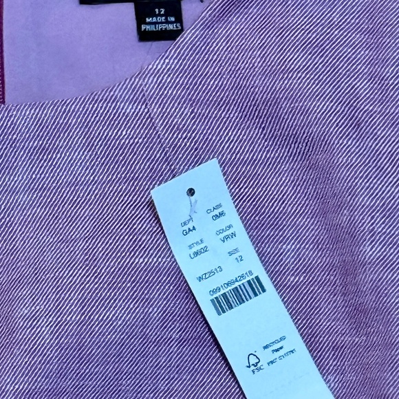 Jcrew J.Crew New Resume Dress Pink in Stretch Linen size 12 - Picture 2 of 4